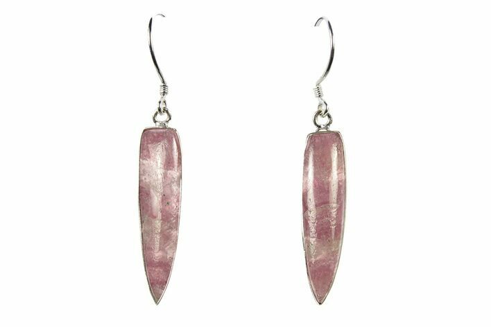 Rhodonite Earrings - Sterling Silver #279799